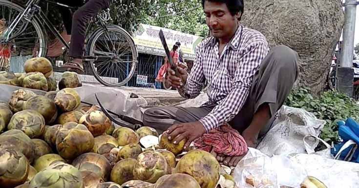 মধু মাসের বাজারে জনপ্রিয় তালের শাঁস