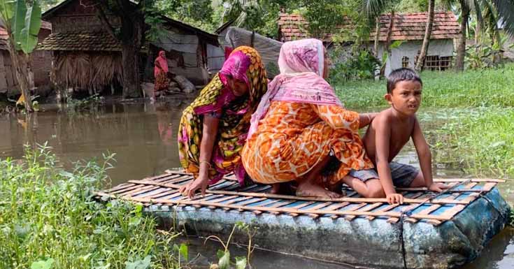 প্রাণসায়ের খালের বাঁধায় ৬০গ্রামের লক্ষাধিক মানুষ পানিবন্দি, অপসারণের নির্দেশ