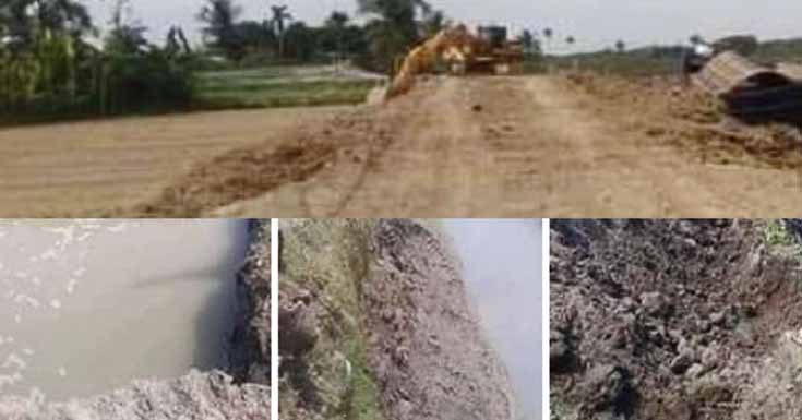 চুকনগরে বন্যা নিয়ন্ত্রণ বাঁধের মাটি কেটে পাচার