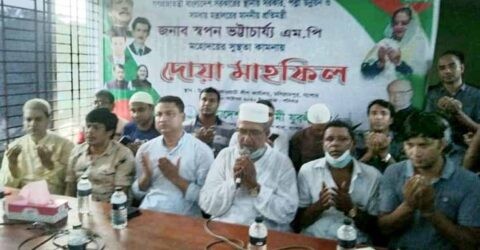প্রতিমন্ত্রী স্বপন ভট্টাচার্য্যর সুস্থ্যতা কামনায় মণিরামপুরে দোয়া