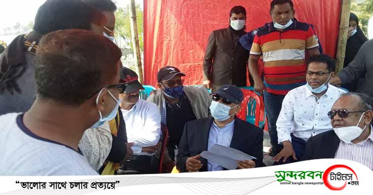 বাঁধ পুননির্মাণের কাজ দ্রুত সম্পন্ন করতে পানি সম্পদ প্রতিমন্ত্রীর নিকট গণদাবি