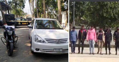 পাটকেলঘাটায় র‌্যাবের অভিযানে অস্ত্র, ডিবি পোশাক, হ্যান্ডকাপসহ ৫ ছিনতাইকারী গ্রেপ্তার