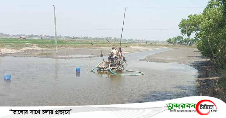 ডুমুরিয়ায় খাল থেকে অবৈধভাবে বালি উত্তোলন: ভ্রাম্যমান আদালতের জরিমানা আদায়