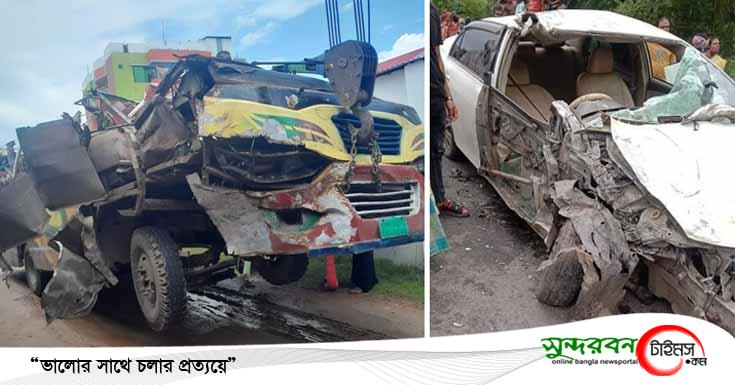 ডুমুরিয়ায় যাত্রীবাহী বাস-প্রাইভেট কারের মুখোমুখি সংঘর্ষে নিহত ২, আহত ২৫